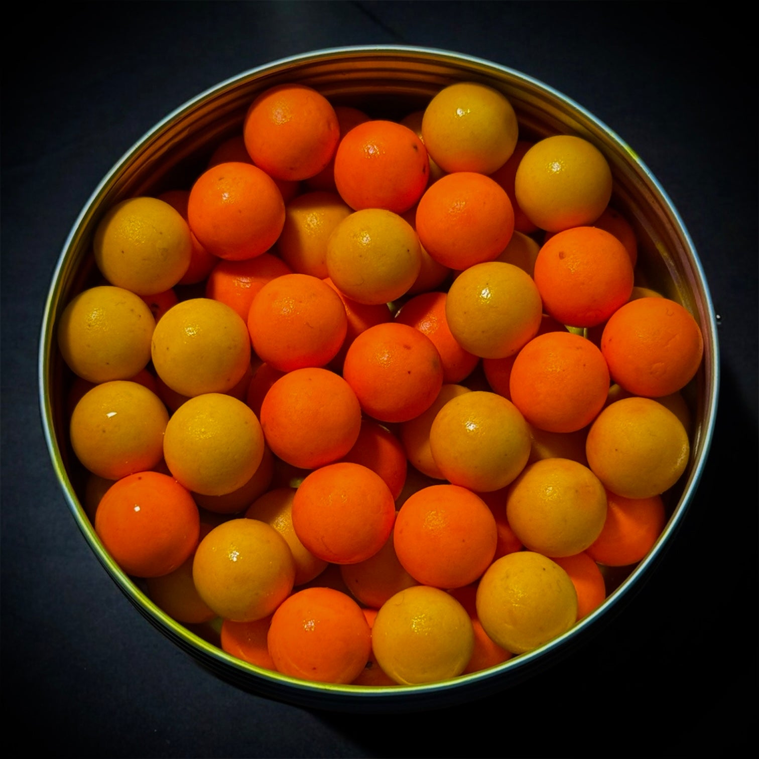 Egg Yellow and Flouro Orange Pop ups 12mm